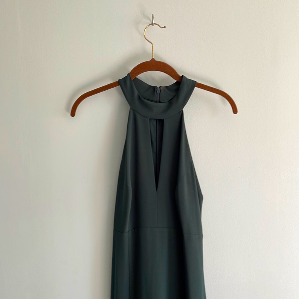 Amsale Caterina Bridesmaid Dress in Hunter